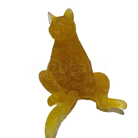 Orgonite Cat Natural Citrine Resin  Ornaments for office Home Desk Decorations PW-WG26C51-01-1