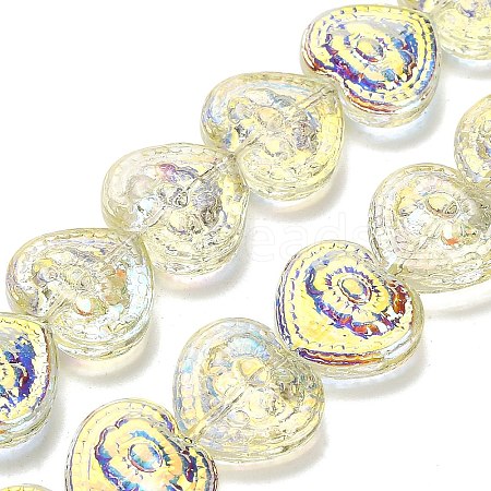 Electroplate Baking Paint Glass Beads Strands EGLA-K061-13A-AB03-1