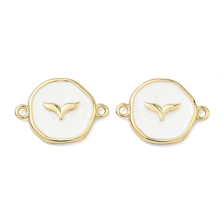 Ocean Brass Enamel Connector Charms KK-C251-05G-01A-1