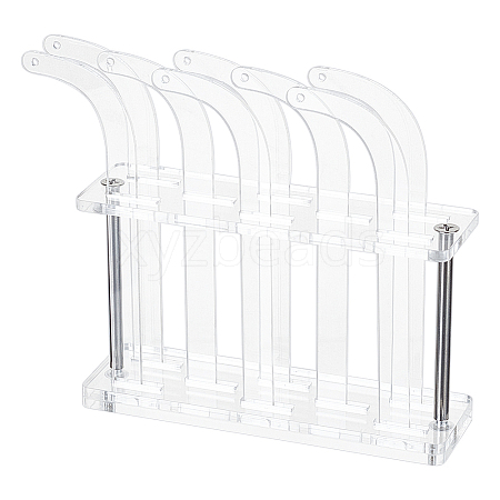 Transparent Acrylic Earring Try-On Stick Organizer Stands EDIS-WH0030-35-1