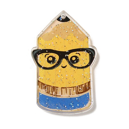 Graduation Theme Acrylic Pendants OACR-O005-01G-1