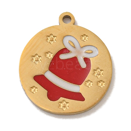 Christmas Theme 304 Stainless Steel Enamel Charms STAS-Z093-02E-1