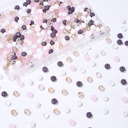 7 Strands 7 Styles Electroplate Glass Beads Strands EGLA-YW0003-94C-1