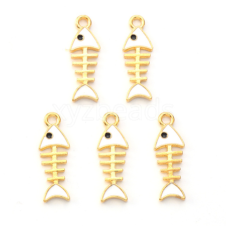 Light Gold Plated Alloy Enamel Pendants ENAM-R136-14A-1