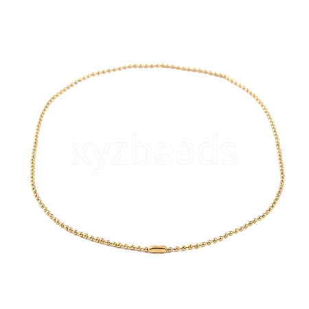 Ion Plating(IP) 304 Stainless Steel Ball Chain Necklaces for Women NJEW-G135-01E-G-1