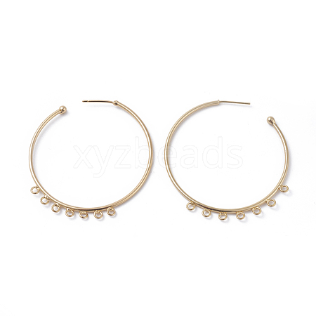 Brass Stud Earring Findings KK-I665-22G-1