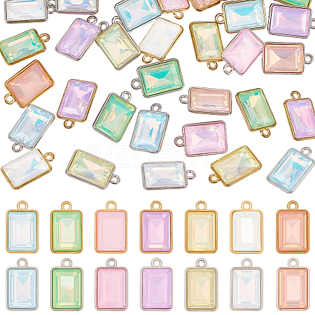 56Pcs 14 Colors Alloy Glass Pendants FIND-PH0027-90-1