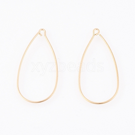 Brass Earring Hooks X-KK-T038-138G-1