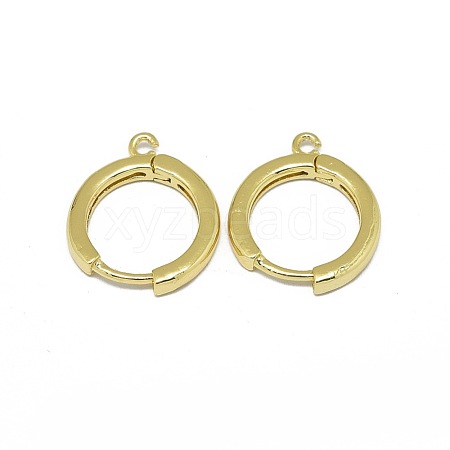 Alloy Huggie Hoop Earring Findings X-PALLOY-F249-19G-1