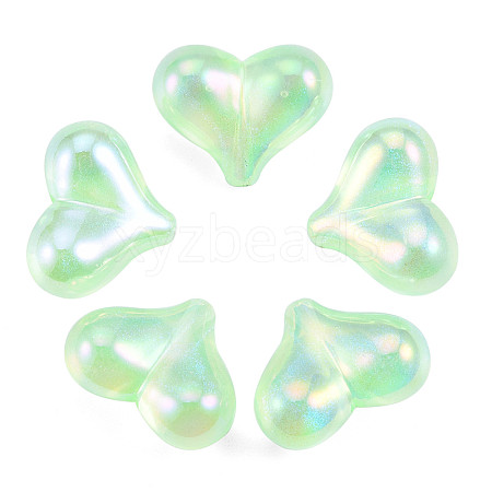 UV Plating Rainbow Iridescent Acrylic Beads PACR-T016-01B-1