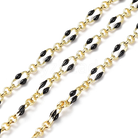 Enamel Oval Link Chains CHC-K014-10G-02-1