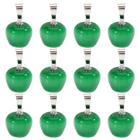 12Pcs Cat Eye Pendants G-CA0001-87-1
