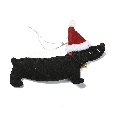 Dachshund Non-woven Fabric Pendant Decorations HJEW-R125-03-1