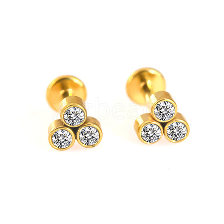 316L Surgical Stainless Steel & G23 Titanium Crystal Rhinestone Labrets for Women Men WG3A239-86-1