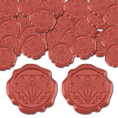 CRASPIRE 50Pcs Adhesive Wax Seal Stickers DIY-CP0009-89C-1