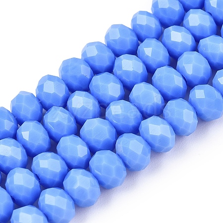 Opaque Solid Color Imitation Jade Glass Beads Strands LS-EGLA-A044-P6mm-D17-1