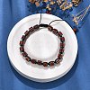 Adjustable Natural Red Jasper and Non-magnetic Synthetic Hematite Braided Bead Bracelets BJEW-Z090-01M-3