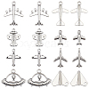 SUNNYCLUE 80Pcs 8 Styles Tibetan Style Alloy Pendants FIND-SC0007-28-1