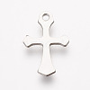 Tarnish Resistant 201 Stainless Steel Tiny Cross Charms STAS-P121-13-2