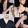 Cubic Zirconia Oval Pendant Necklace & Link Bracelet & Cuff Ring & Stud Earrings SJEW-SZC0001-01B-7