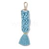 Handmade Macrame Nylon Thread Pendant Decorations HJEW-P019-06G-05-2