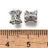 Brass Micro Pave Green Cubic Zirconia Beads KK-M318-24P-02-3