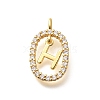 Brass Micro Pave Cubic Zirconia Pendants ZIRC-P123-01G-H01-1