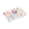 24Pcs 12 Colors Transparent Glass Apple Pendants DGLA-FS0001-15-6