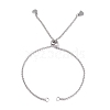 304 Stainless Steel Rolo Chain Slider Bracelet Making AJEW-JB01117-02-1
