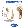SUNNYCLUE 46Pcs Brass Clip-on Earring Converters Findings KK-SC0003-68-2