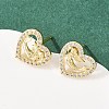 Brass Micro Pave Cubic Zirconia Pendant & Stud Earrings Sets for Women SJEW-F227-01M-G-4