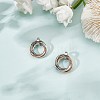 201 Stainless Steel Interlocking Ring Pendants STAS-SZ0002-61A-3