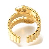 Rack Plating Brass Micro Pave Cubic Zirconia Open Cuff Rings for Women RJEW-M022-18G-3