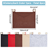 WADORN 5Pcs 5 Colors Felt Bags Organizer Insert PURS-WR0006-86-2