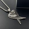 Stylish Stainless Steel Angel Wings Pendant Necklaces PX2021-1