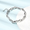 5.5MM 304 Stainless Steel Twisted Oval Link Chain Bracelets for Man and Women SA-CBAB767-17C-P-1