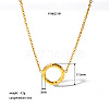 Vintage 304 Stainless Steel Ring Pendant Necklaces for Women DG9010-1-2