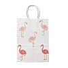 Flamingo Printed Kraft Paper Tote Bags ABAG-B006-01-1