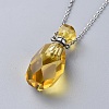 Natural Gemstone Perfume Bottle Pendant Necklaces NJEW-F251-11P-3