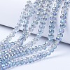 Electroplate Transparent Glass Beads Strands EGLA-A034-T6mm-Y05-1