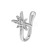 Star Brass Micro Pave Clear Cubic Zirconia Clip-on Nose Septum Rings WG32032-09-1