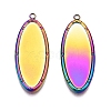 Ion Plating(IP) 304 Stainless Steel Pendant Cabochons Settings STAS-A070-45MC-3