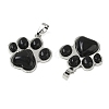 Natural Obsidian Pendants G-B194-02P-07-2