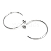 304 Stainless Steel Ring Stud Earrings EJEW-K295-01B-P-2