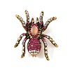 Holloween Spider Alloy Rhinestone Brooches JEWB-S023-02C-1