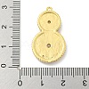 Rack Plating Brass Micro Pave Cubic Zirconia Pendants KK-N255-04A-G-RS-3