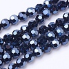 Electroplate Glass Beads Strand EGLA-J042-6mm-F01-2