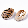 Printed Natural Cowrie Shell Beads SHEL-S266-18-2