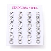 Tarnish Resistant 304 Stainless Steel Greek Alphabet Stud Earrings STAS-D007-07P-05-3