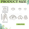 8 Styles Iron Bead Caps IFIN-ME0001-25-2
